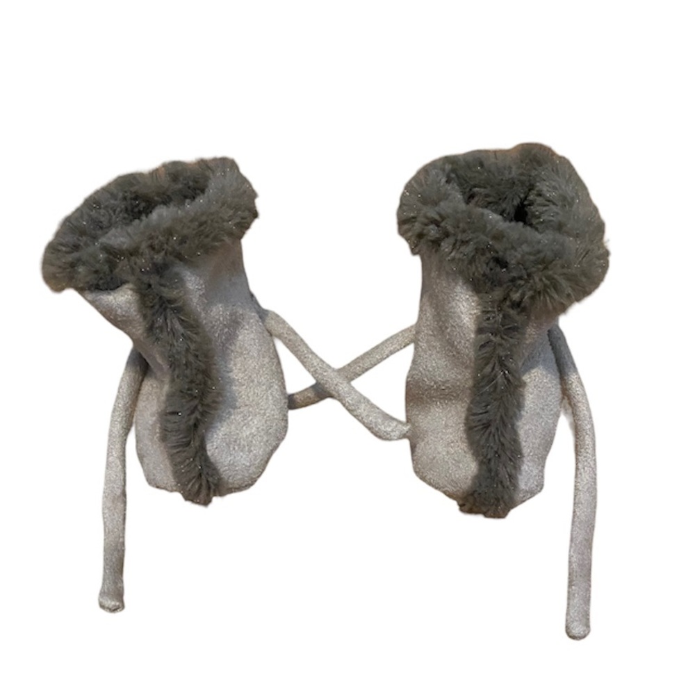 Baby Moccasins Fur Boot Booties Soft Crib Shoes Winter Furry Slippers Size 3